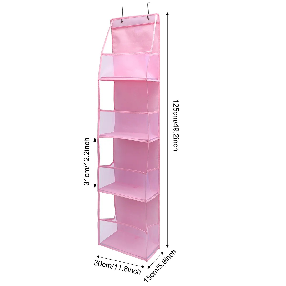 4/6-Tier Hanging Storage Bag Foldable Organizer Over-The-Door Holder For Hair Accessories Snacks Toys Clothes Storage Holder