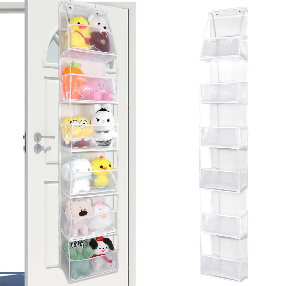 4/6-Tier Hanging Storage Bag Foldable Organizer Over-The-Door Holder For Hair Accessories Snacks Toys Clothes Storage Holder