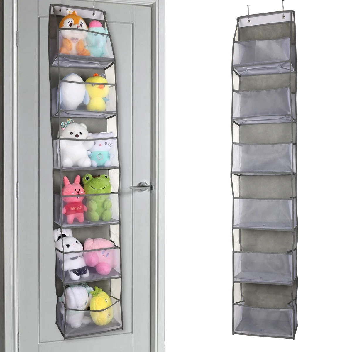 4/6-Tier Hanging Storage Bag Foldable Organizer Over-The-Door Holder For Hair Accessories Snacks Toys Clothes Storage Holder