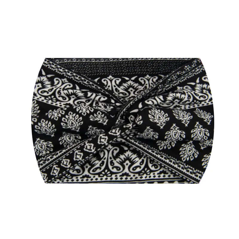 Widening 18CM Stretch Printed Sports Sweatband Headband Headscarf Hairband Hair Tie Hair Accessories