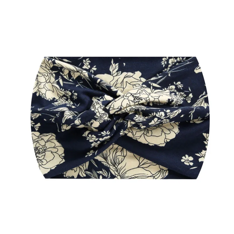 Widening 18CM Stretch Printed Sports Sweatband Headband Headscarf Hairband Hair Tie Hair Accessories