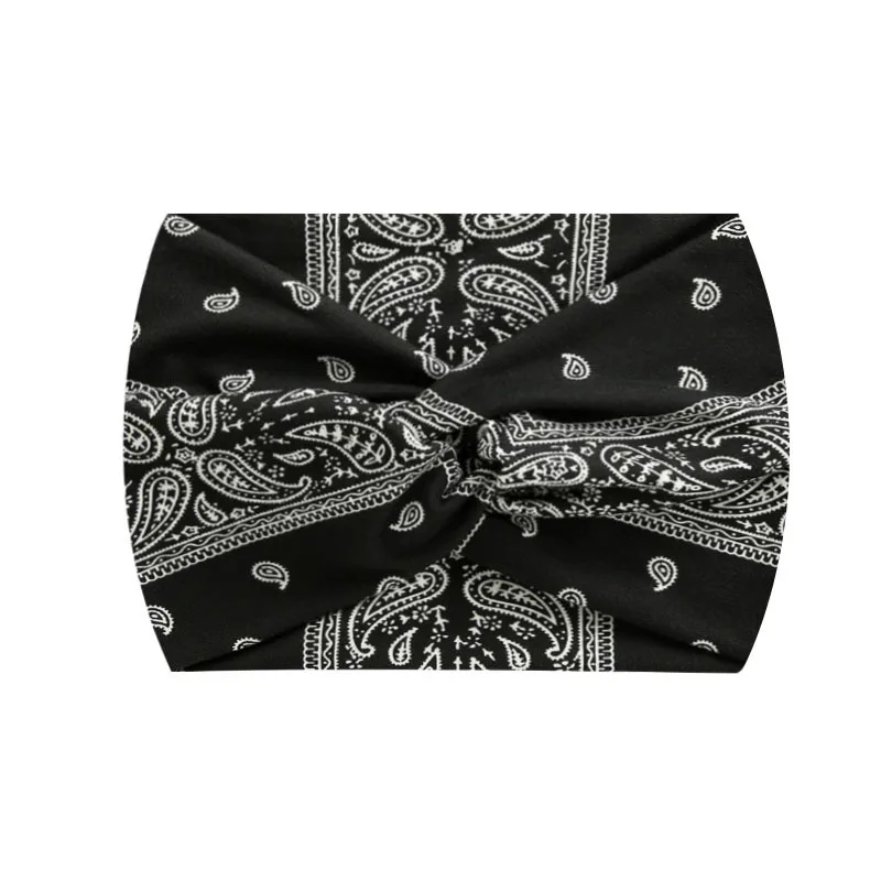 Widening 18CM Stretch Printed Sports Sweatband Headband Headscarf Hairband Hair Tie Hair Accessories