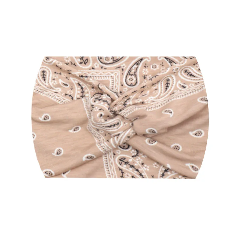 Widening 18CM Stretch Printed Sports Sweatband Headband Headscarf Hairband Hair Tie Hair Accessories