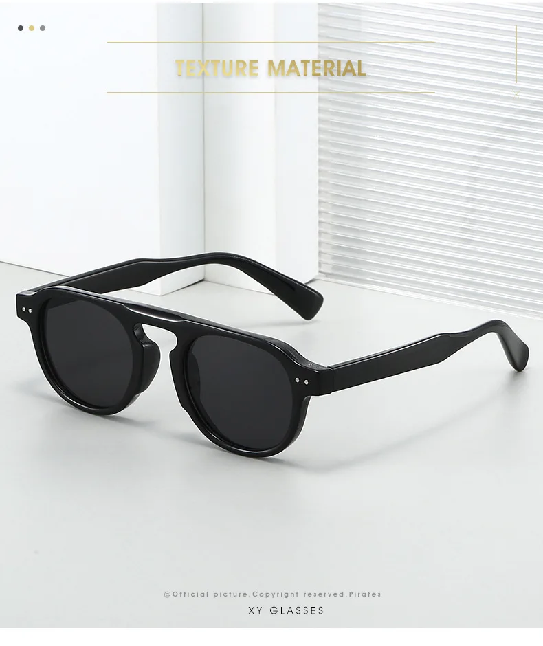 New Arrival TR90 Sunglasses Women Men Pilot Style Retro Sun Glasses UV400 Driving Travel Rivets Decoration Shades