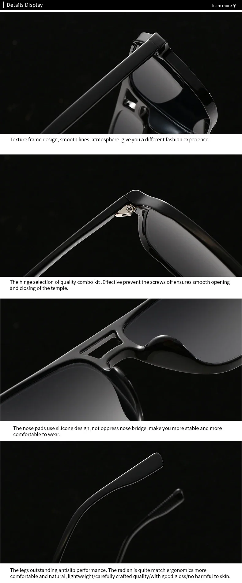 SO&EI Fashion Double Bridges Square Rivets Women Sunglasses Retro Men Gradient Shades UV400 Sun Glasses
