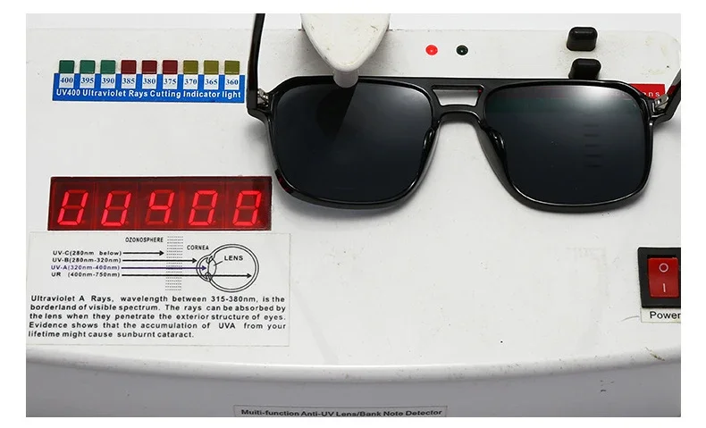 SO&EI Fashion Double Bridges Square Rivets Women Sunglasses Retro Men Gradient Shades UV400 Sun Glasses