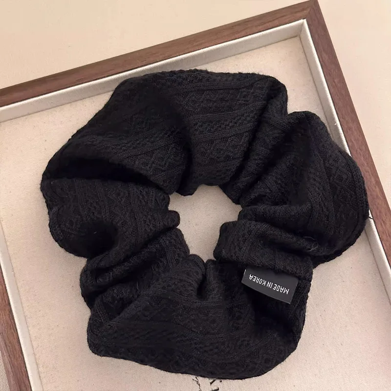 Vintage Knitting Pattern Large Intestine Scrunchie For Women Girls Sweet Hair Band Hair Tie Rubber Band Fashion Hair Accessories