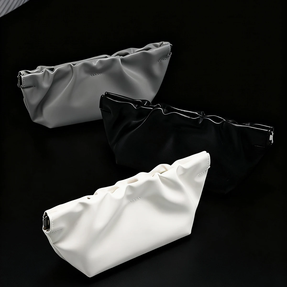 1pc Portable Trendy Spring Cloud-Shaped Glasses Case Large Capacity PU Leather Sunglasses Bag For Women's Fashion Storage Bag Bo