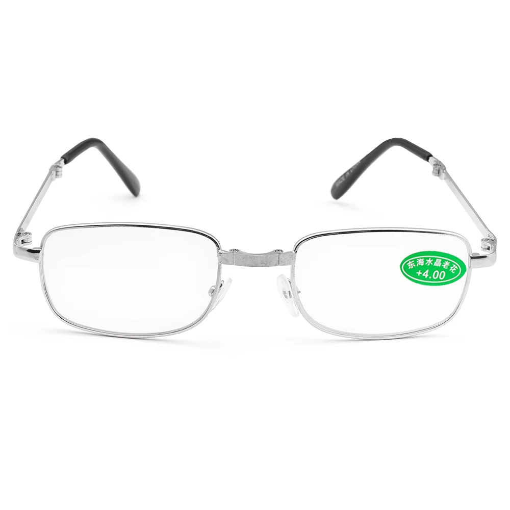 Retro Design Reading Glasses Men Women Folding Spectacles Spectacles Frame Silver Metal Glasses +1.0 +1.5 +2.0 +2.5 +3.0 +3.5 +4