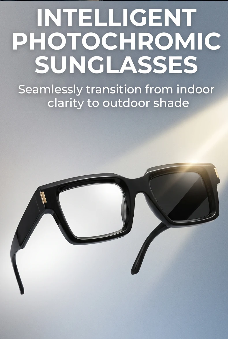 Steampunk Square Sunglasses Men 2026 Luxury Designer Trendy Photochromic Driving Punk Sun Glasses Male Outdoor Streetwear Shades