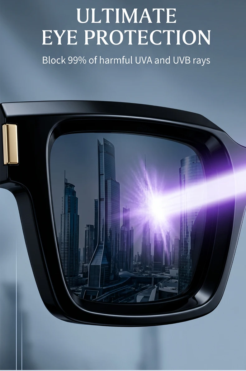 Steampunk Square Sunglasses Men 2026 Luxury Designer Trendy Photochromic Driving Punk Sun Glasses Male Outdoor Streetwear Shades