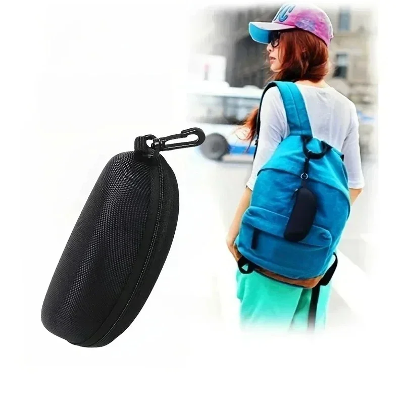 5pack Portable Zipper Sunglasses Protector Box Eye Glasses Case Box Travel Pack Glasses Case Accessories with Hook