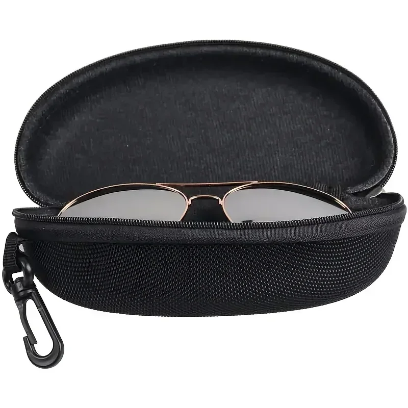 5pack Portable Zipper Sunglasses Protector Box Eye Glasses Case Box Travel Pack Glasses Case Accessories with Hook