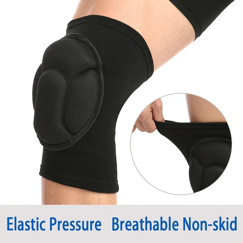 1Pair Knee Pads Thicken Sponge Volleyball Dancing Knee Protective Brace Gym Fitness Non Slip Unisex Basketball Yoga Knee Pads