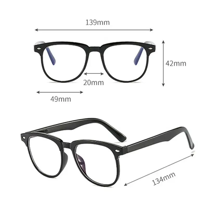 1/2Pcs Computer Glasses Frame Women Men Anti Blue Light Square Rectangle Eyewear Blocking Glasses Optical Spectacle Eyeglass