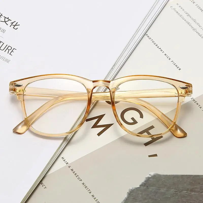 1/2Pcs Computer Glasses Frame Women Men Anti Blue Light Square Rectangle Eyewear Blocking Glasses Optical Spectacle Eyeglass