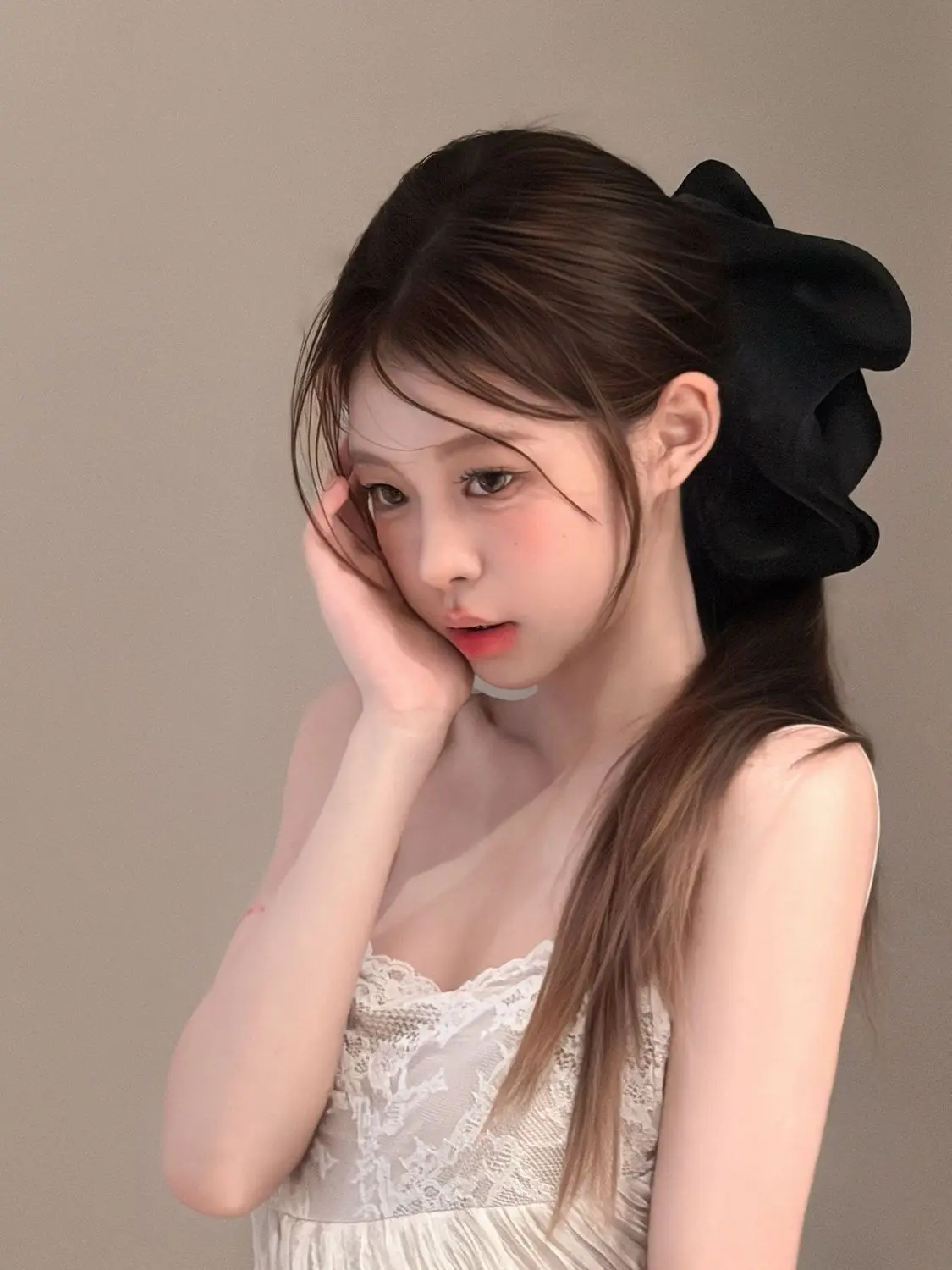 Soft Pleated Chiffon Flower Banana Hair Clips Anti Slip Holder Elegant Hair Barrettes Women Daily Wedding Party Hair Accessories