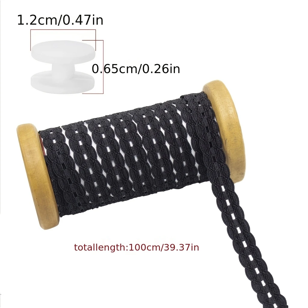 4PCS/Set (1 Strap+3 Buttons) Exquisite Lace Trimmed Hem Waistband Suitable for T-Shirts, Dresses, Shirts Shorten Clothing Length