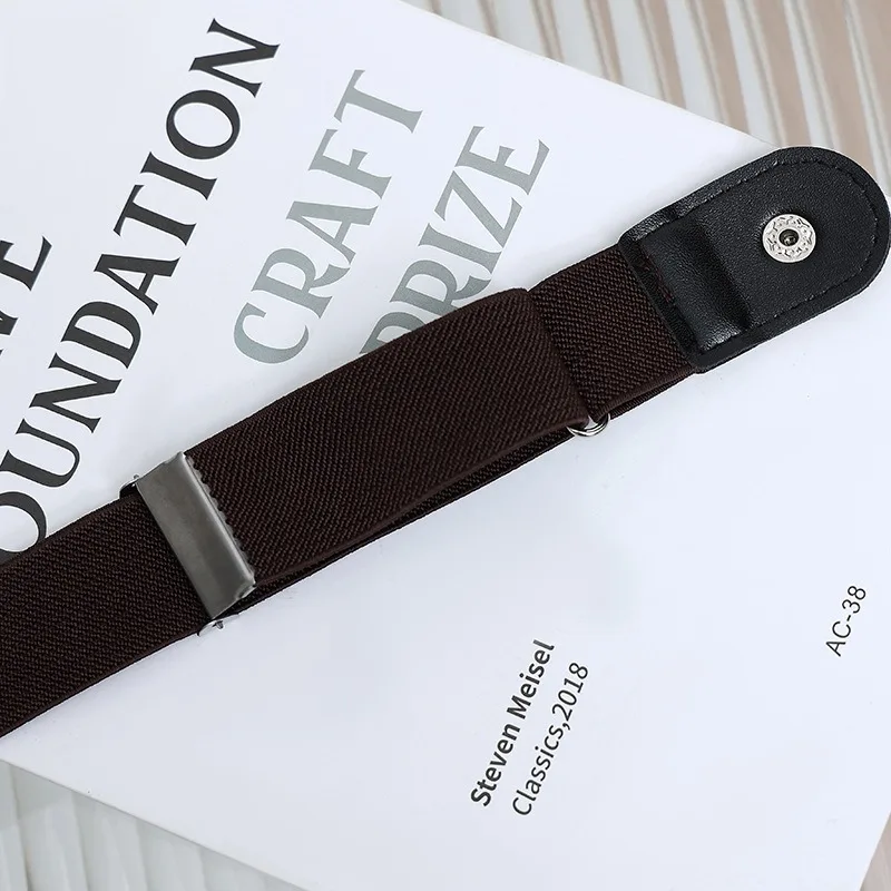 2pcs Set Stylish Minimalist Buckle-Free Belts Elastic Casual Belt Versatile for Everyday Use Adjustable Unisex Invisible Belts