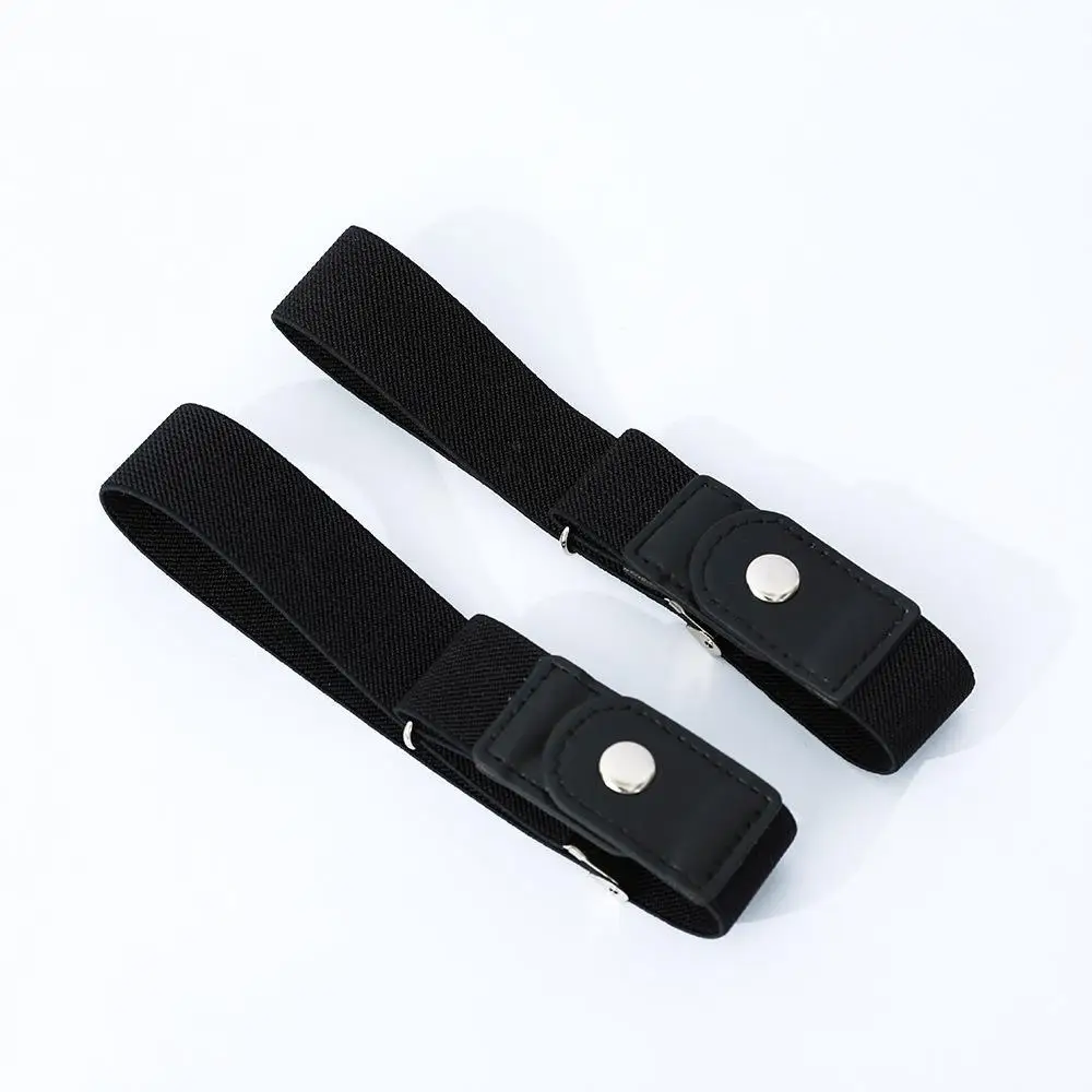 2pcs Set Stylish Minimalist Buckle-Free Belts Elastic Casual Belt Versatile for Everyday Use Adjustable Unisex Invisible Belts