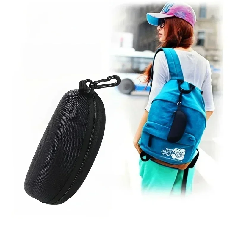 5 Pack Portable Zipper Sunglasses Protector Box Eye Glasses Case Box Oxford Travel Pack Glasses Case Accessories With Hook