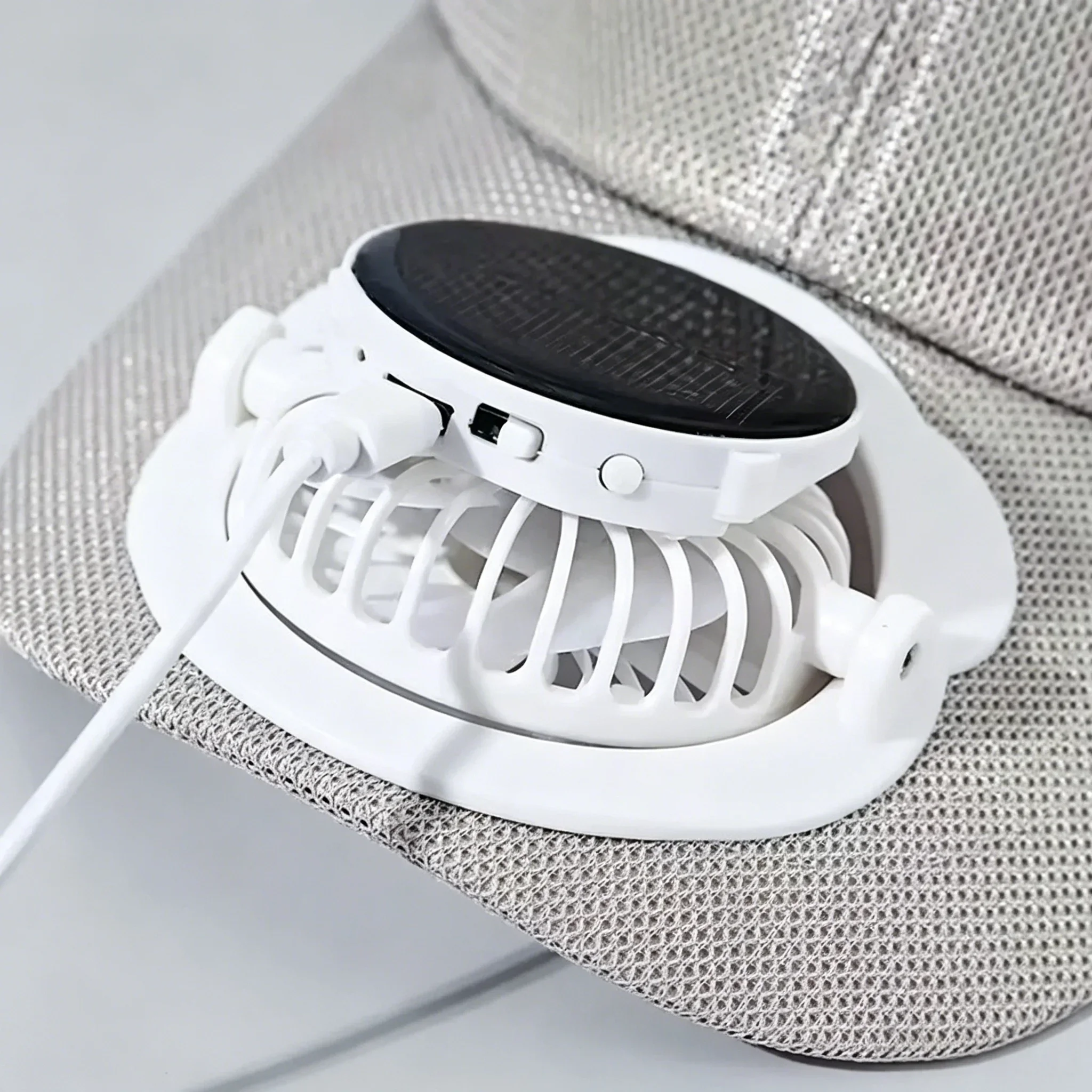 Solar Baseball Cap with Fan, Sun Protection USB Charging Fan Mesh Hat for Summer Outdoor Travel Fishing Camping Beach Golf