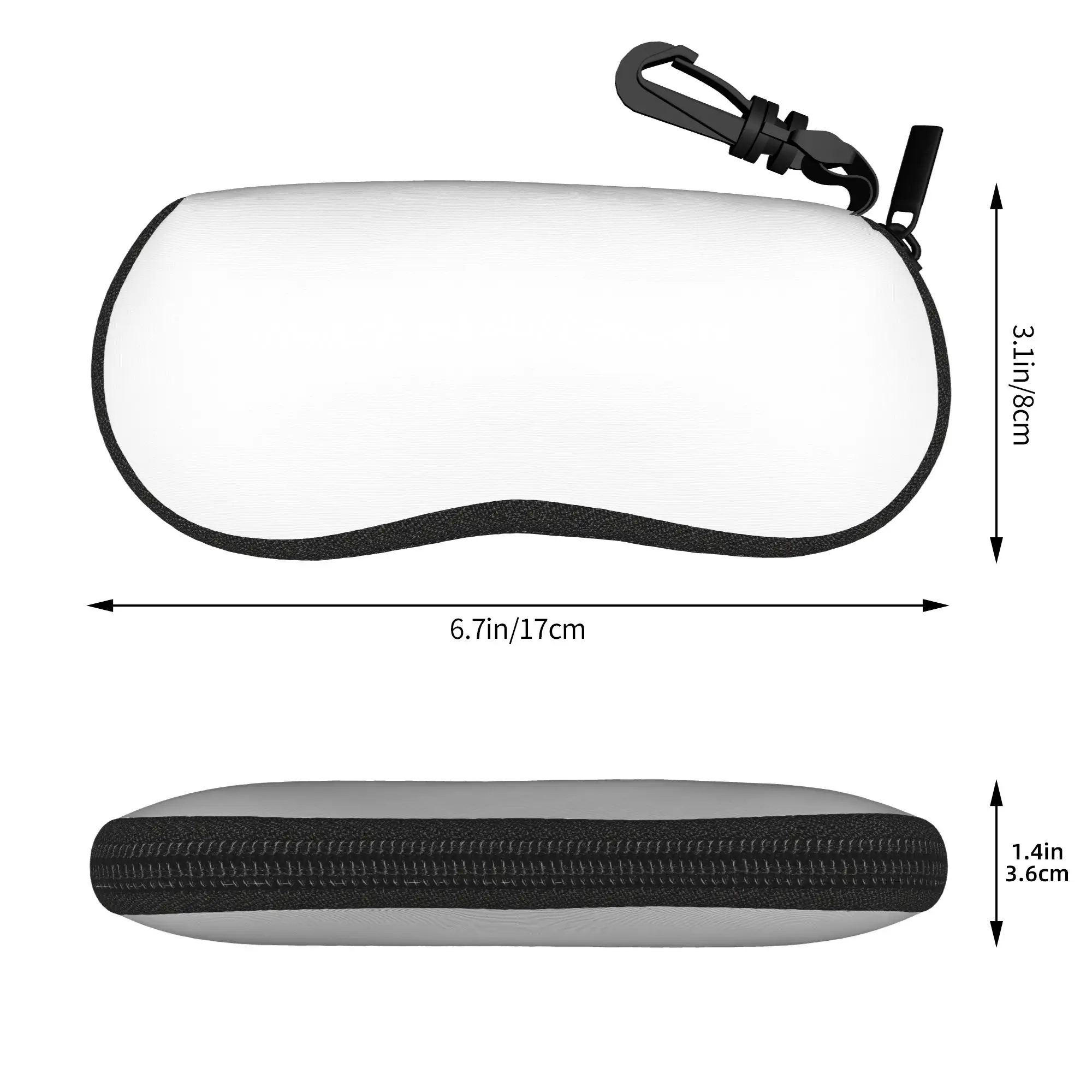 2D Flat Tree of Life Glasses Case, Ultra-Light Portable Zip Pouch w/ Keychain, Unisex for Regular/Reading Glasses, Random Zipper