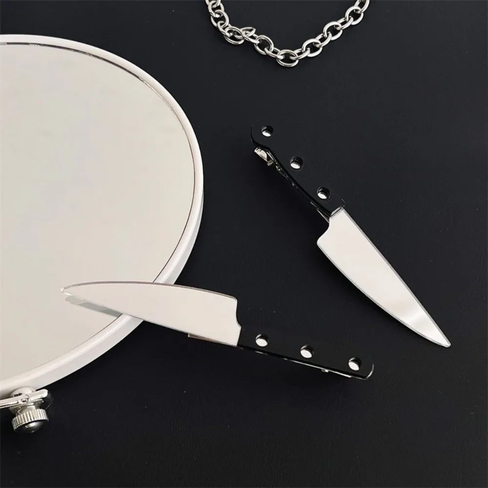 2pcs Creative Gothic Emulation Knife Hair Clips Side Bangs Hairpins Funny Weird Knife Headwear Cosplay Parties Creative
