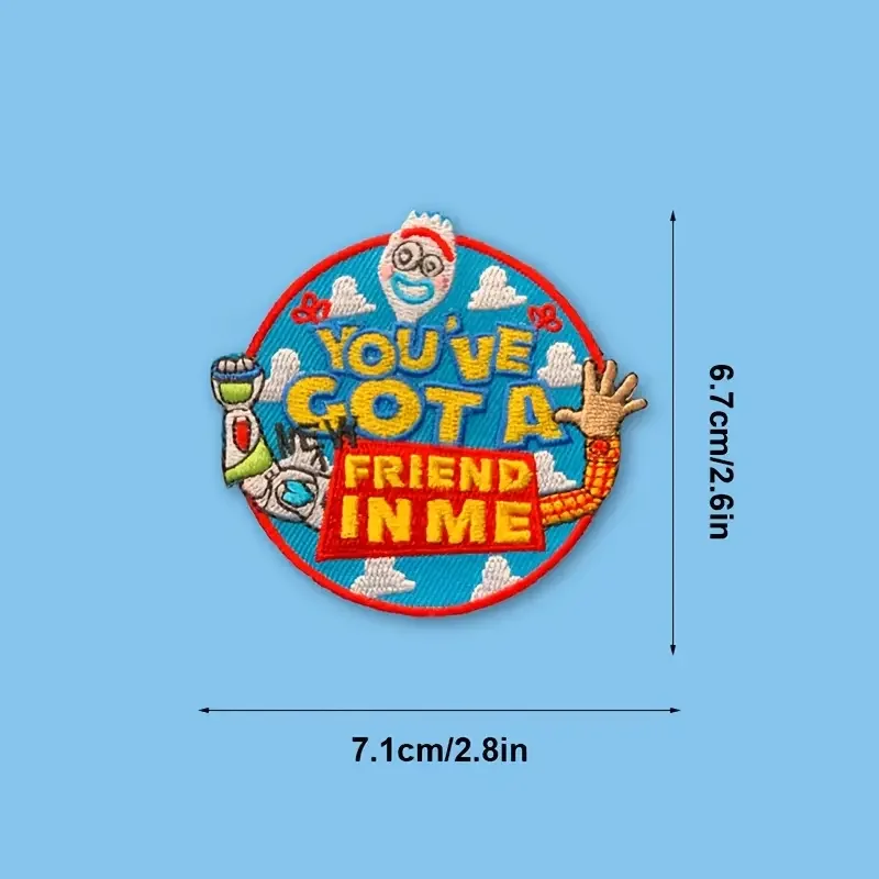 1PC You're Got A New Friend In Me Embroidered Patch Morale Badge DIY Gift Iron On Patches For Clothes Cap Bag Jacket Trucker Hat