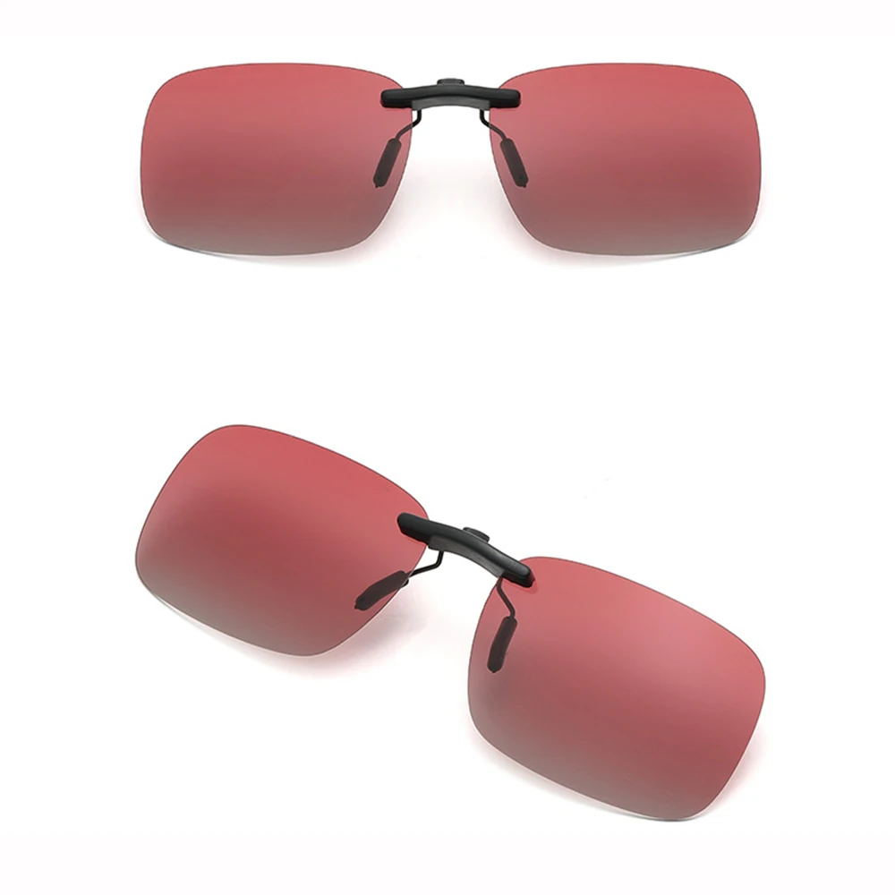 KLASSNUM Polarized Rimless Men Clip On Sunglasse Glasses Narrow Clip-on Lenses Women Anti-glare Sunglasses UV400 Goggles New In