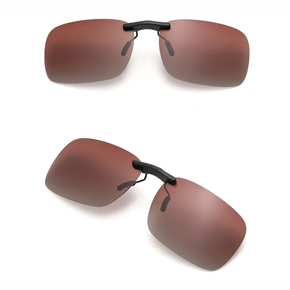 KLASSNUM Polarized Rimless Men Clip On Sunglasse Glasses Narrow Clip-on Lenses Women Anti-glare Sunglasses UV400 Goggles New In