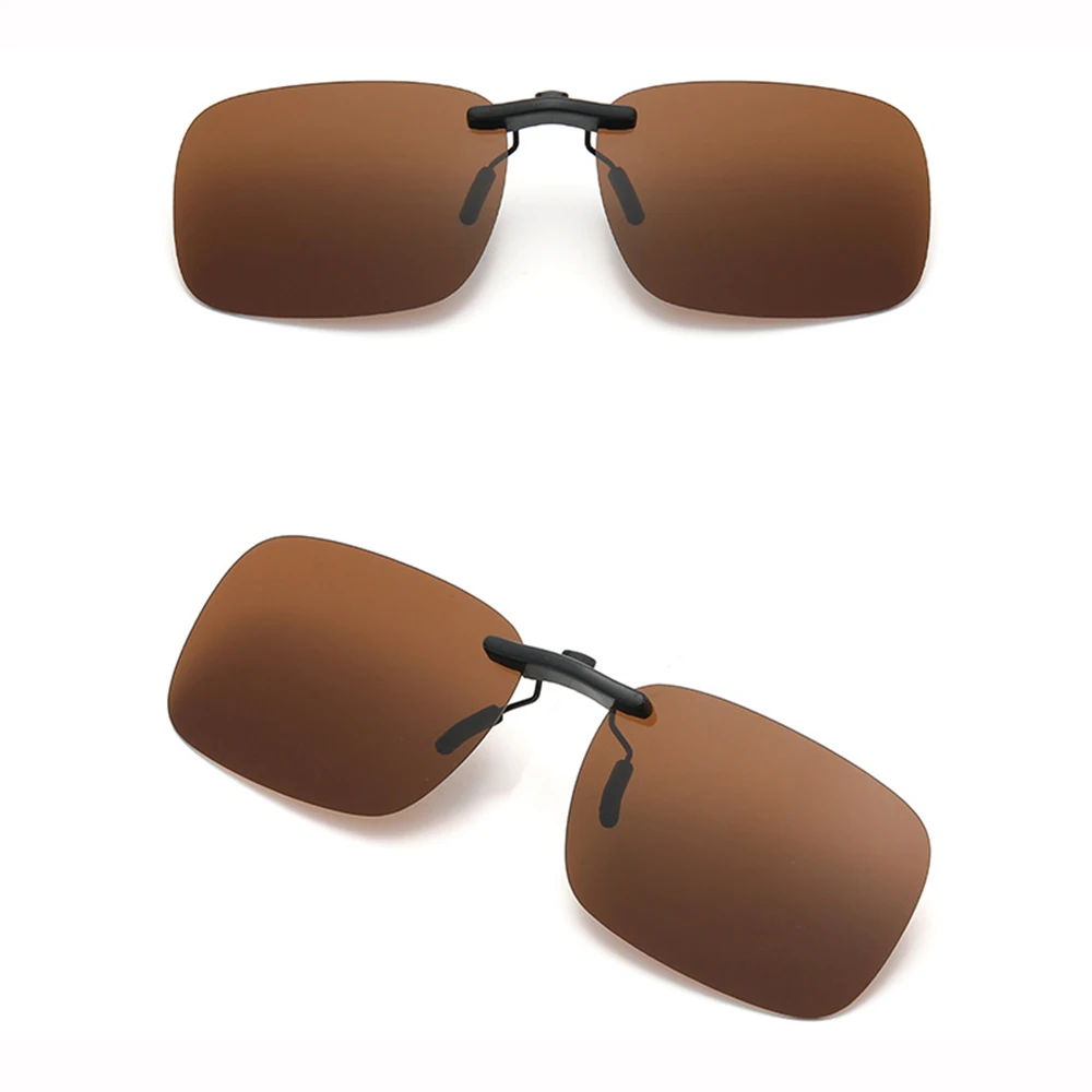 KLASSNUM Polarized Rimless Men Clip On Sunglasse Glasses Narrow Clip-on Lenses Women Anti-glare Sunglasses UV400 Goggles New In