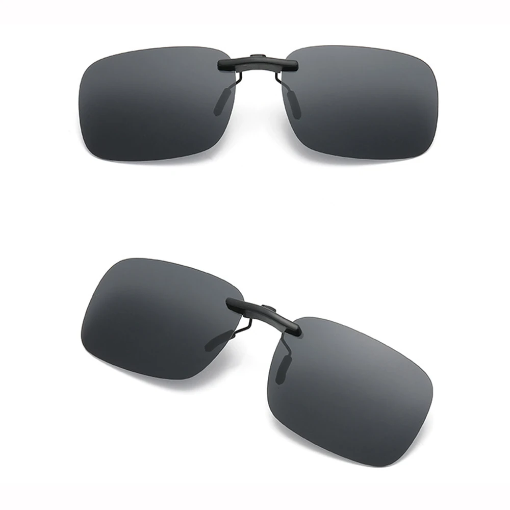 KLASSNUM Polarized Rimless Men Clip On Sunglasse Glasses Narrow Clip-on Lenses Women Anti-glare Sunglasses UV400 Goggles New In