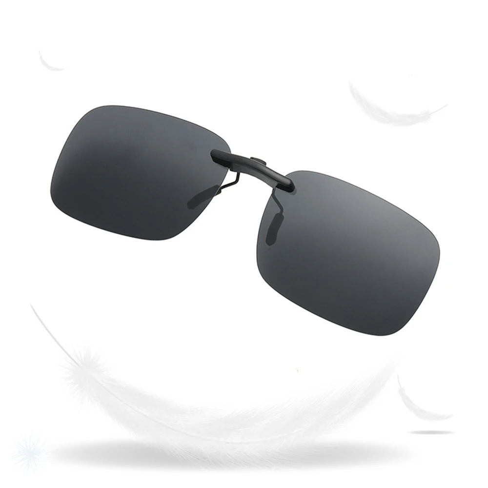 KLASSNUM Polarized Rimless Men Clip On Sunglasse Glasses Narrow Clip-on Lenses Women Anti-glare Sunglasses UV400 Goggles New In