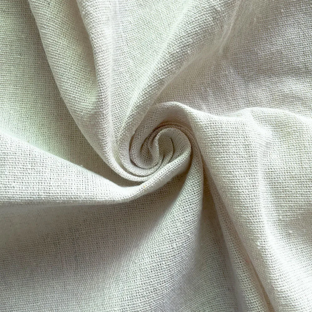 50x150cm Raw Cloth Hemp Cotton Linen Fabric Burlap Texture for Sewing Patchwork Painting Quilting Table Runner Party Decoration