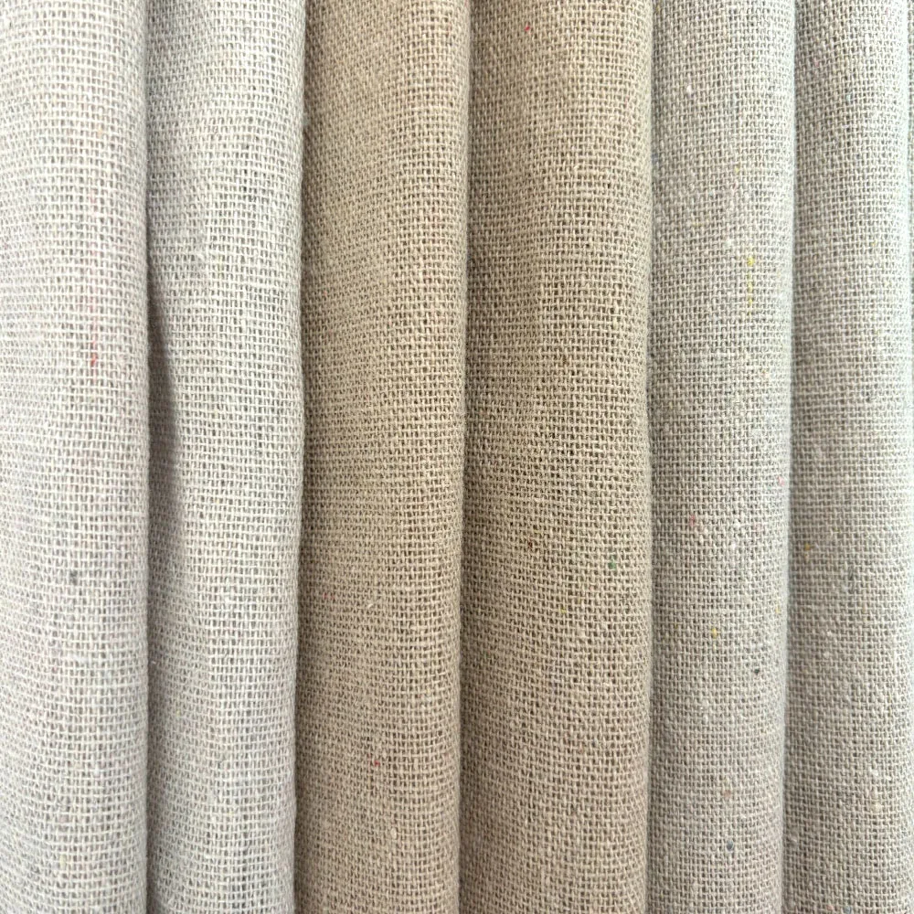 50x150cm Raw Cloth Hemp Cotton Linen Fabric Burlap Texture for Sewing Patchwork Painting Quilting Table Runner Party Decoration