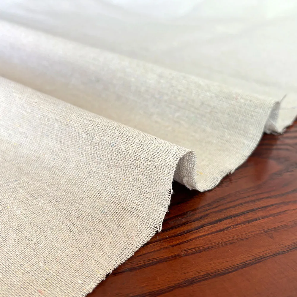 50x150cm Raw Cloth Hemp Cotton Linen Fabric Burlap Texture for Sewing Patchwork Painting Quilting Table Runner Party Decoration