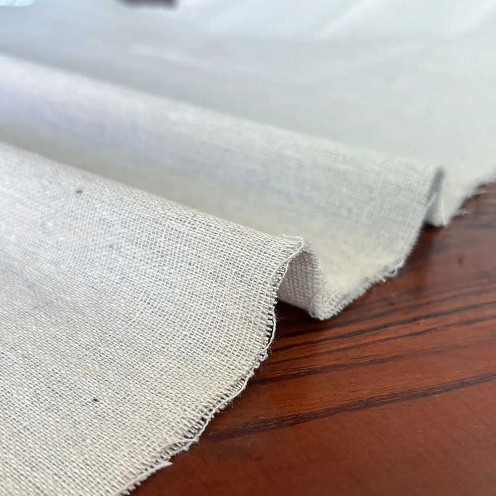 50x150cm Raw Cloth Hemp Cotton Linen Fabric Burlap Texture for Sewing Patchwork Painting Quilting Table Runner Party Decoration