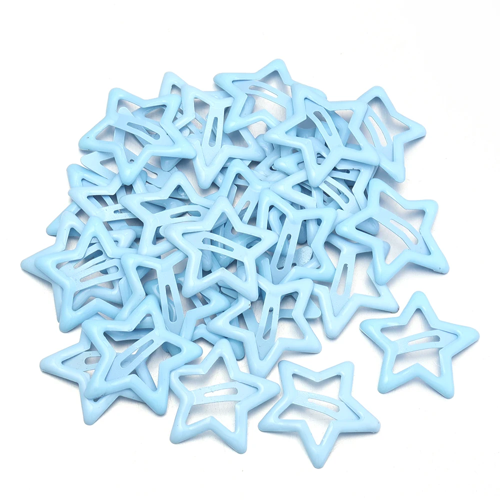 50pcs/lot Metal Colorful Star Hair Clips Dopamine BB Hair Clips For Broken Hair Clip Bangs Hair Clip Girls Y2K Style Hair Clips