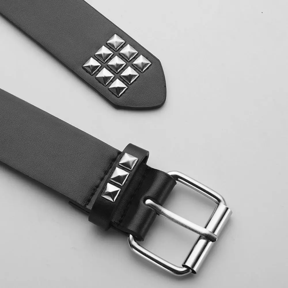 Trend Rivet Belt Heavy Metal Belt Men Women Punk Nightclub Rock Style Belt Jeans Belt Y2K Belt Fashion Decoration Women's Belts