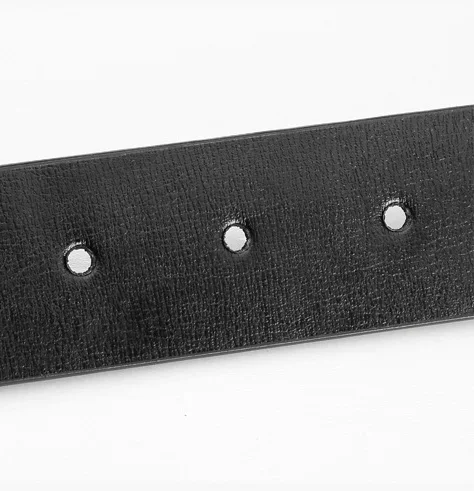 New Men's PU Leather Belts Double Sided Belts Men Fashion No Buckle Belts High Quality Black Brown Sided Strap Waistband 3.3cm