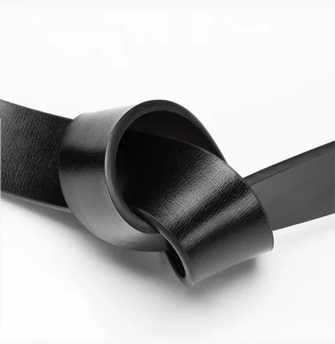 New Men's PU Leather Belts Double Sided Belts Men Fashion No Buckle Belts High Quality Black Brown Sided Strap Waistband 3.3cm