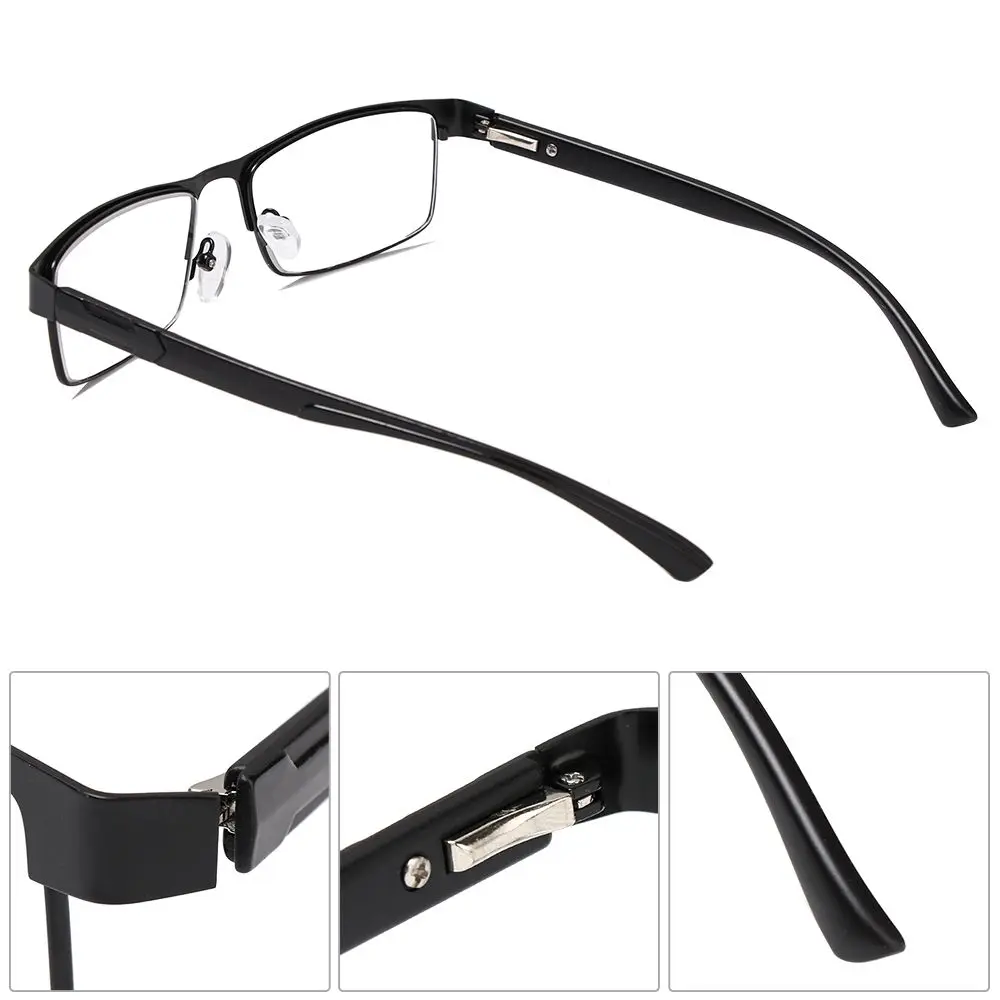 Titanium Alloy Business Reading Glasses For Men Non Spherical 12 Layer Coated Lenses Retro Hyperopia Prescription Eyeglasses