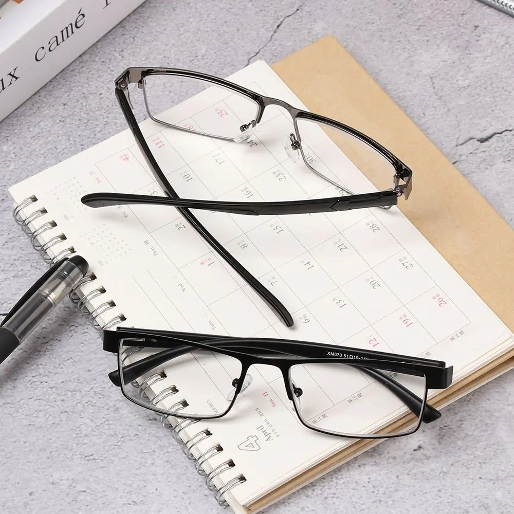 Titanium Alloy Business Reading Glasses For Men Non Spherical 12 Layer Coated Lenses Retro Hyperopia Prescription Eyeglasses
