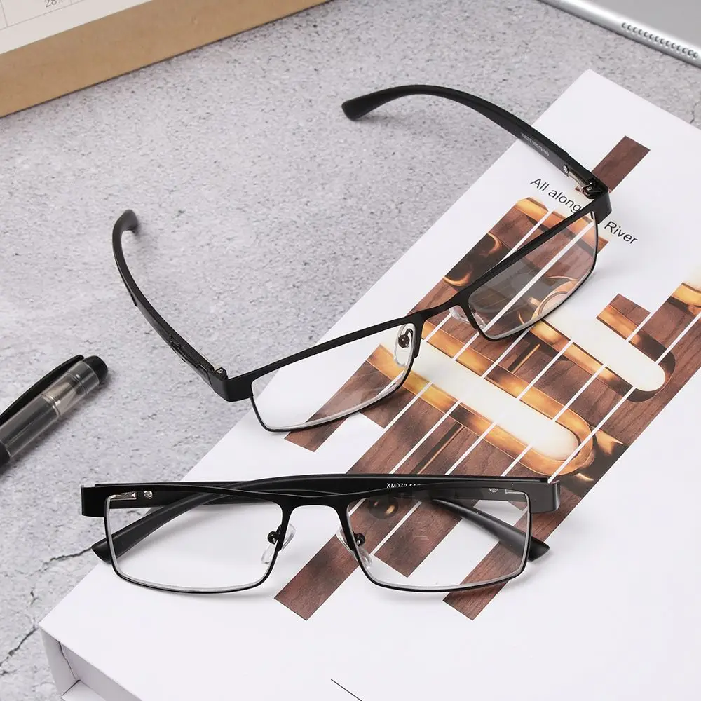 Titanium Alloy Business Reading Glasses For Men Non Spherical 12 Layer Coated Lenses Retro Hyperopia Prescription Eyeglasses