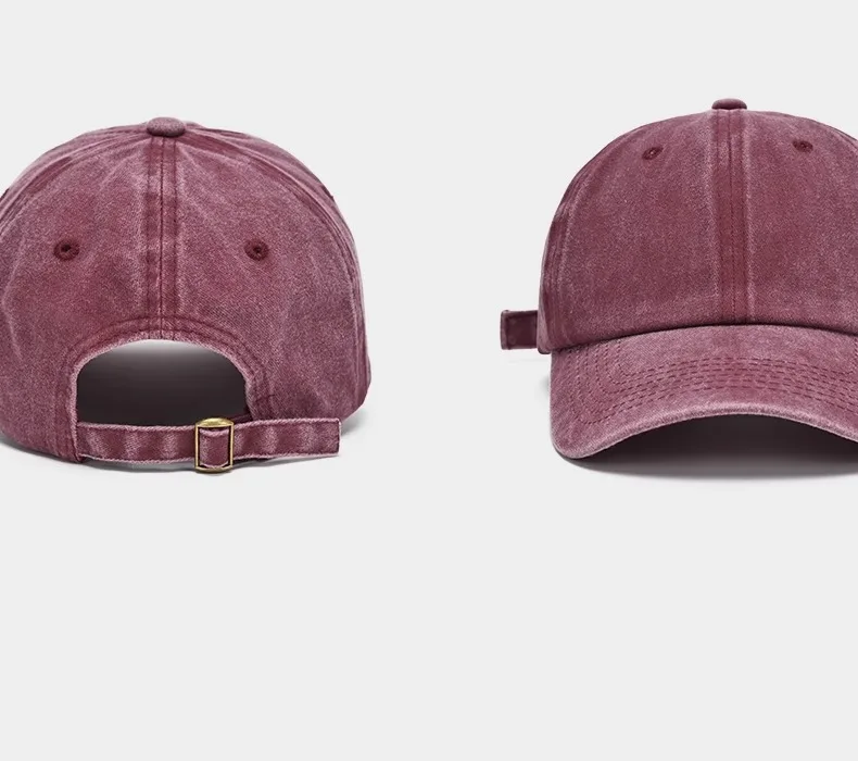 Sunscreen Water Washed MEN'S Baseball Cap with a Small Face, Retro Distressed and Versatile Trendy Duck Tongue Hat, MEN'S Big He