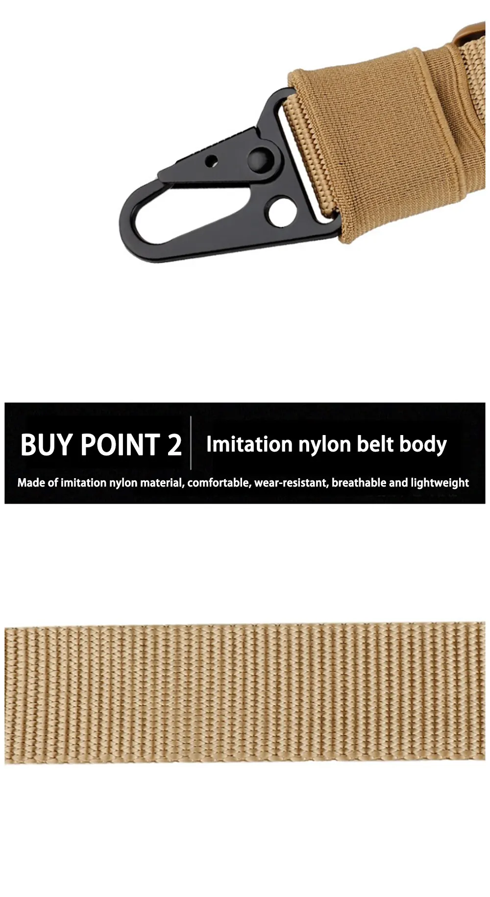 1pc Outdoor Single Point Tactical Harness CS Tactical Gun Rope Diagonal Safety Rope Tactical Camouflage Belt For Men and Women