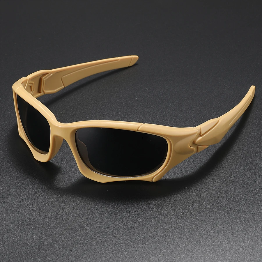 Outdoor Sports Polarized Sunglasses Men Curve Cutting Frame Stress-Resistant Lens Shield Sun Glasses Wome
