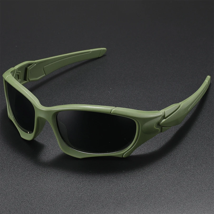 Outdoor Sports Polarized Sunglasses Men Curve Cutting Frame Stress-Resistant Lens Shield Sun Glasses Wome