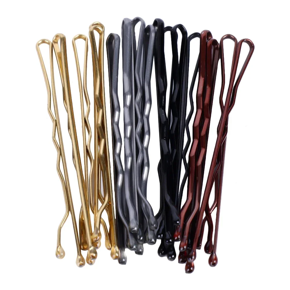 100/50pcs Black Straight Line Hair Clip U-shaped Needle Lady Hairpins Curly Wavy Grips Women Bobby Pins Styling Hair Accessories